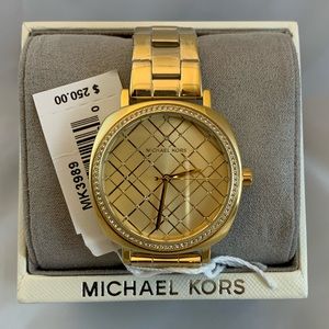 Michael Kors Womens Nia Gold-Tone Watch NWT & box